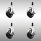 Service Caster 5 Inch 316SS Soft Rubber Swivel 1-1/8 Inch Expanding Stem Caster Set Brake SCC SCC-SS316EX20S514-SRS-TLB-118-4 - alternate 1
